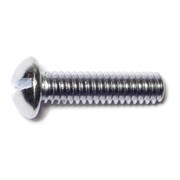 MIDWEST FASTENER 1/4"-20 x 1 in Slotted Round Machine Screw, Chrome Plated Steel, 24 PK 61536